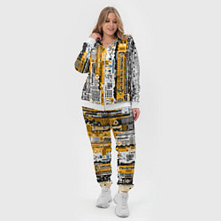 Женский 3D-костюм Cyberpunk pattern yellow, цвет: 3D-белый — фото 2