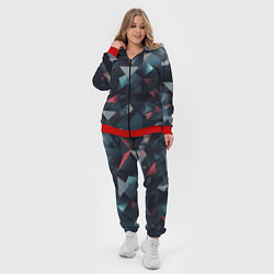 Женский 3D-костюм Абстрактный взрыв и осколки, цвет: 3D-красный — фото 2