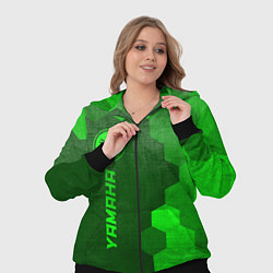 Женский 3D-костюм Yamaha - green gradient по-вертикали, цвет: 3D-черный — фото 2