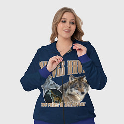 Женский 3D-костюм Волки в ночи, цвет: 3D-синий — фото 2