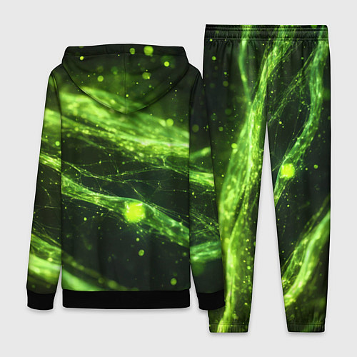 Женский костюм Текстура зеленая жидкость / 3D-Черный – фото 2