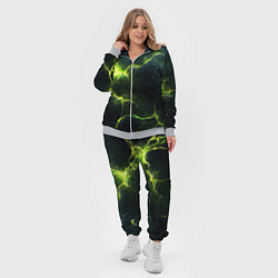 Женский 3D-костюм Разбитая плита с зеленым светом, цвет: 3D-меланж — фото 2