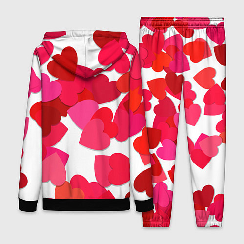 Женский костюм Сердца россыпь / 3D-Черный – фото 2