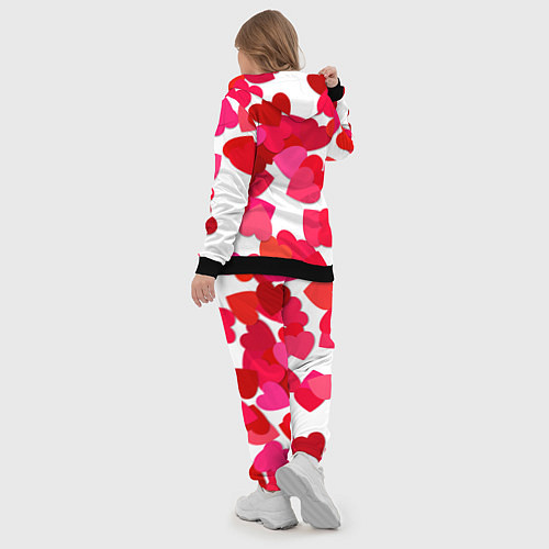 Женский костюм Сердца россыпь / 3D-Черный – фото 5