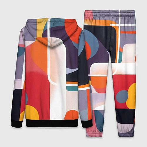 Женский костюм Абстракция из фигур и линий / 3D-Черный – фото 2