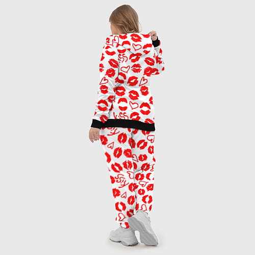 Женский костюм Губы и сердца / 3D-Черный – фото 5