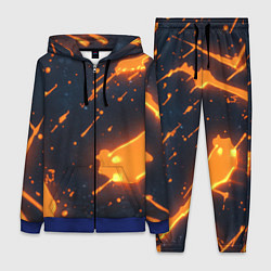 Женский костюм Оранжевая краска в движении