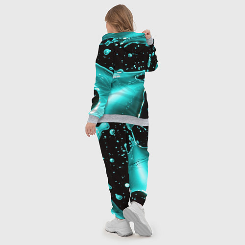 Женский костюм Разрыв голубой краски / 3D-Меланж – фото 5