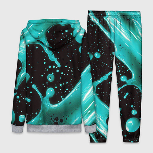 Женский костюм Голубая краска и капли / 3D-Меланж – фото 2