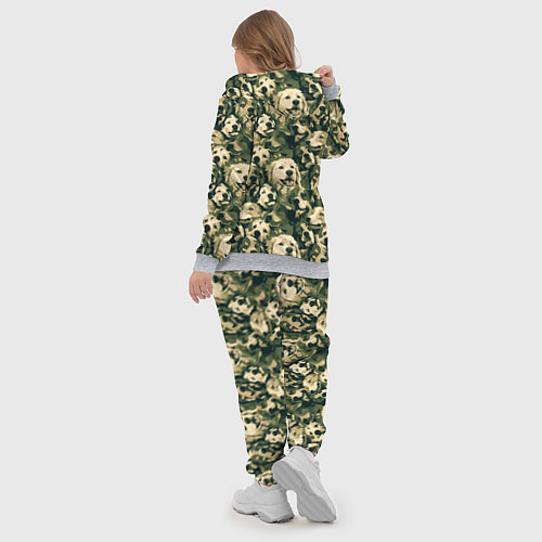 Женский костюм Камуфляжные собаки / 3D-Меланж – фото 5