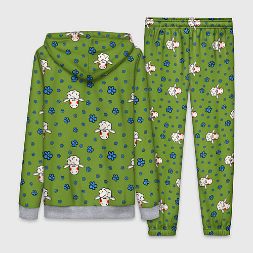 Женский костюм Овечки и цветочки / 3D-Меланж – фото 2