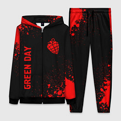 Женский 3D-костюм Green Day - red gradient вертикально, цвет: 3D-черный