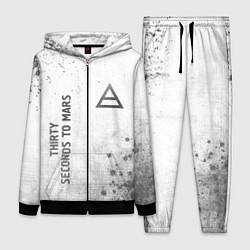 Женский 3D-костюм Thirty Seconds to Mars - white gradient вертикальн, цвет: 3D-черный
