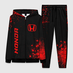 Женский 3D-костюм Honda - red gradient вертикально, цвет: 3D-черный
