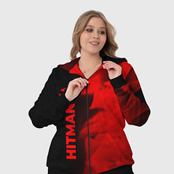 Женский 3D-костюм Hitman - red gradient по-вертикали, цвет: 3D-черный — фото 2