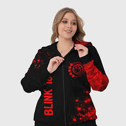 Женский 3D-костюм Blink 182 - red gradient вертикально, цвет: 3D-черный — фото 2