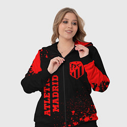 Женский 3D-костюм Atletico Madrid - red gradient вертикально, цвет: 3D-черный — фото 2