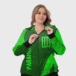Женский 3D-костюм Paramore - green gradient вертикально, цвет: 3D-черный — фото 2