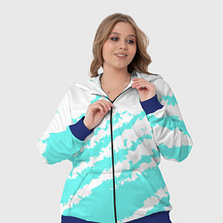 Женский 3D-костюм The color is light blue and white, цвет: 3D-синий — фото 2