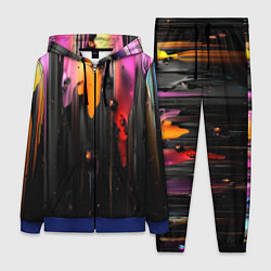 Женский костюм Разноцветная рельефная краска текстура