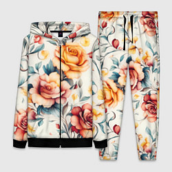 Женский костюм Паттерн с переплетением цветов