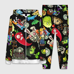 Женский костюм Растения против зомби персонажи на черном