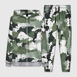 Женский 3D-костюм Зеленый фактурный камуфляж, цвет: 3D-меланж