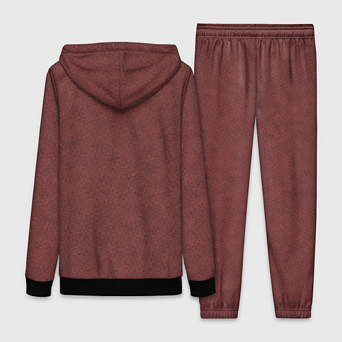 Женский костюм Красно-коричневый текстурный однотонный / 3D-Черный – фото 2