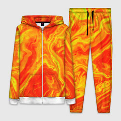 Женский 3D-костюм Огненный жёлто-красный, цвет: 3D-белый