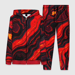 Женский 3D-костюм Срез магматической породы, цвет: 3D-красный