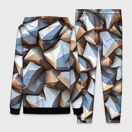 Женский костюм Каменно металлическая абстракция / 3D-Черный – фото 2