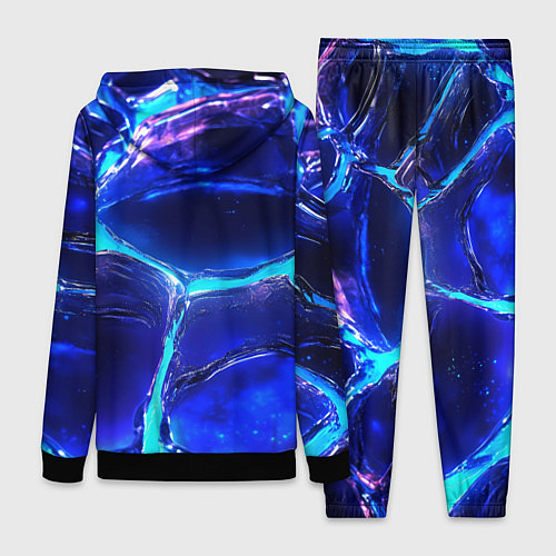 Женский костюм Объемные плиты в неоновом свечение / 3D-Черный – фото 2