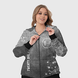 Женский 3D-костюм Twenty One Pilots - grey gradient вертикально, цвет: 3D-черный — фото 2