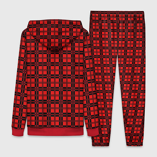 Женский костюм Красно-коралловый клетка / 3D-Красный – фото 2