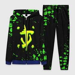 Женский 3D-костюм Doom x fallout кислотное лого, цвет: 3D-синий