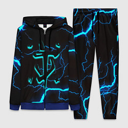Женский 3D-костюм Doom молнии неоновые, цвет: 3D-синий