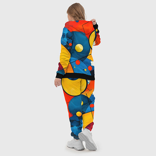 Женский костюм Динамичный красочный паттерн / 3D-Черный – фото 5