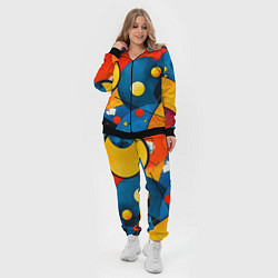 Женский 3D-костюм Динамичный красочный паттерн, цвет: 3D-черный — фото 2