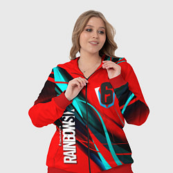 Женский 3D-костюм Rainbow six геометрия полосы, цвет: 3D-красный — фото 2