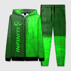 Женский 3D-костюм Infiniti - green gradient по-вертикали, цвет: 3D-черный