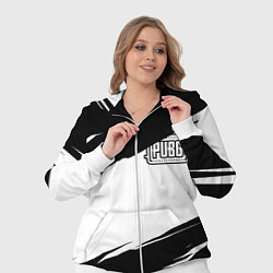 Женский 3D-костюм PUBG черно белые краски, цвет: 3D-белый — фото 2