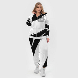 Женский 3D-костюм PUBG черно белые краски, цвет: 3D-белый — фото 2