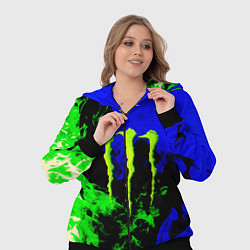 Женский 3D-костюм Monster energy кислотный огонь, цвет: 3D-черный — фото 2
