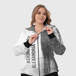 Женский 3D-костюм Asking Alexandria - white gradient по-вертикали, цвет: 3D-черный — фото 2