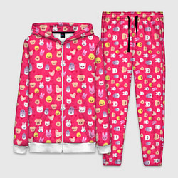 Женский 3D-костюм Skzoo pattern pink, цвет: 3D-белый
