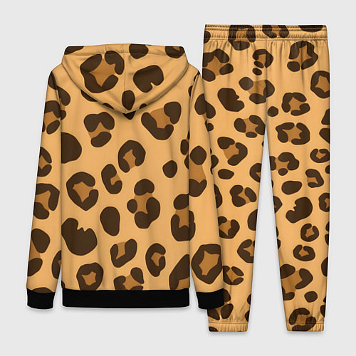 Женский костюм Коричневые пятна леопарда / 3D-Черный – фото 2