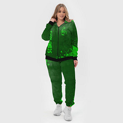 Женский 3D-костюм Scorpions - green gradient вертикально, цвет: 3D-черный — фото 2