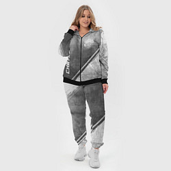 Женский 3D-костюм Chrysler - grey gradient вертикально, цвет: 3D-черный — фото 2