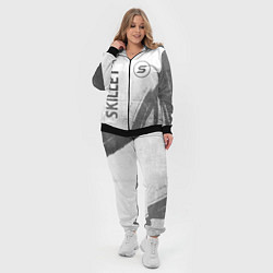 Женский 3D-костюм Skillet - white gradient вертикально, цвет: 3D-черный — фото 2