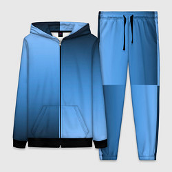Женский костюм Градиент сине-голубой пополам